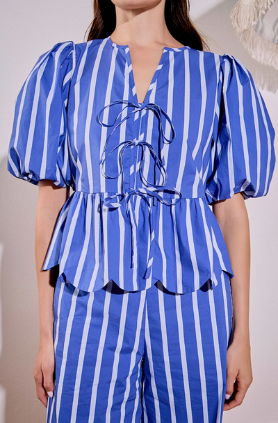 Elicia Stripe Set Navy Blue