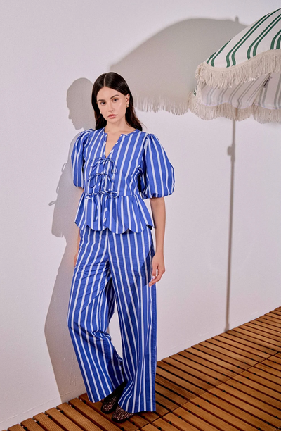 Elicia Stripe Set Navy Blue