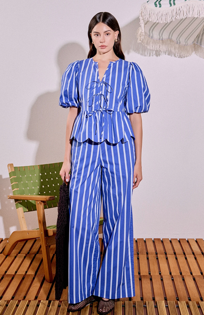Elicia Stripe Set Navy Blue