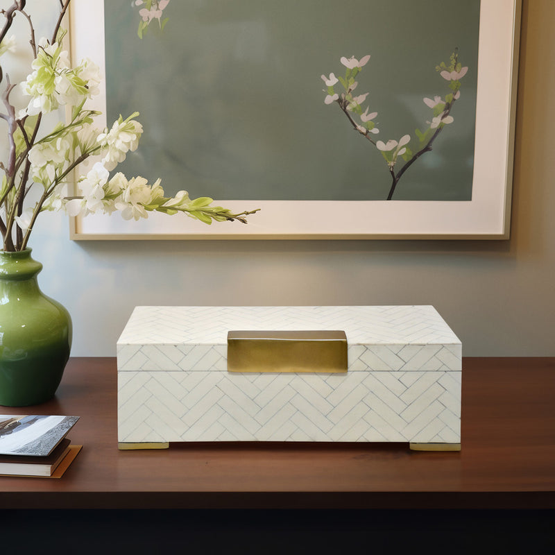 Carley Resin Box Ivory