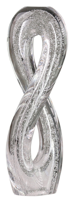 17" Celestine Glass Sculpture Clear L