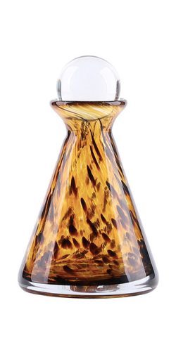 8" Veneta Brown Art Glass Bottles M