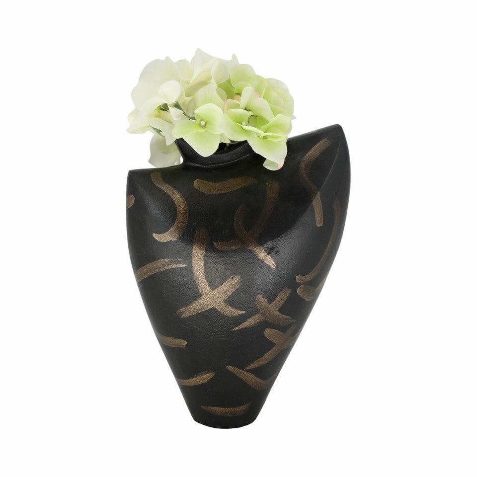 Ponce Tribal Black White Vase