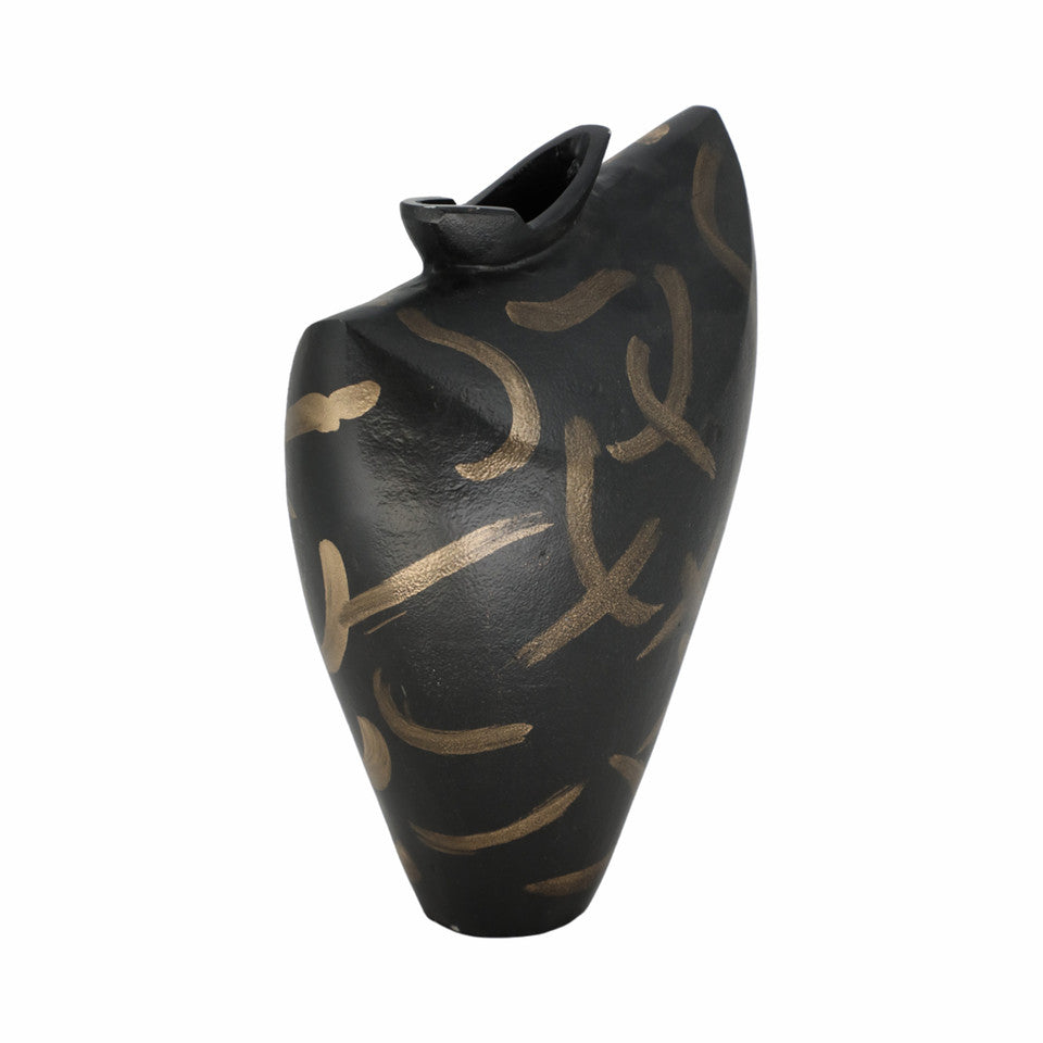 Ponce Tribal Black White Vase