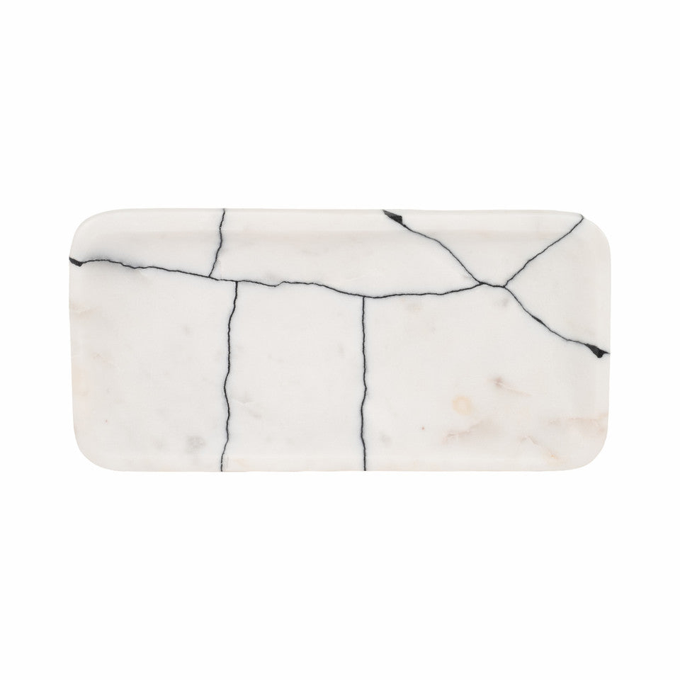 Roald Black White Marble Trinket Tray