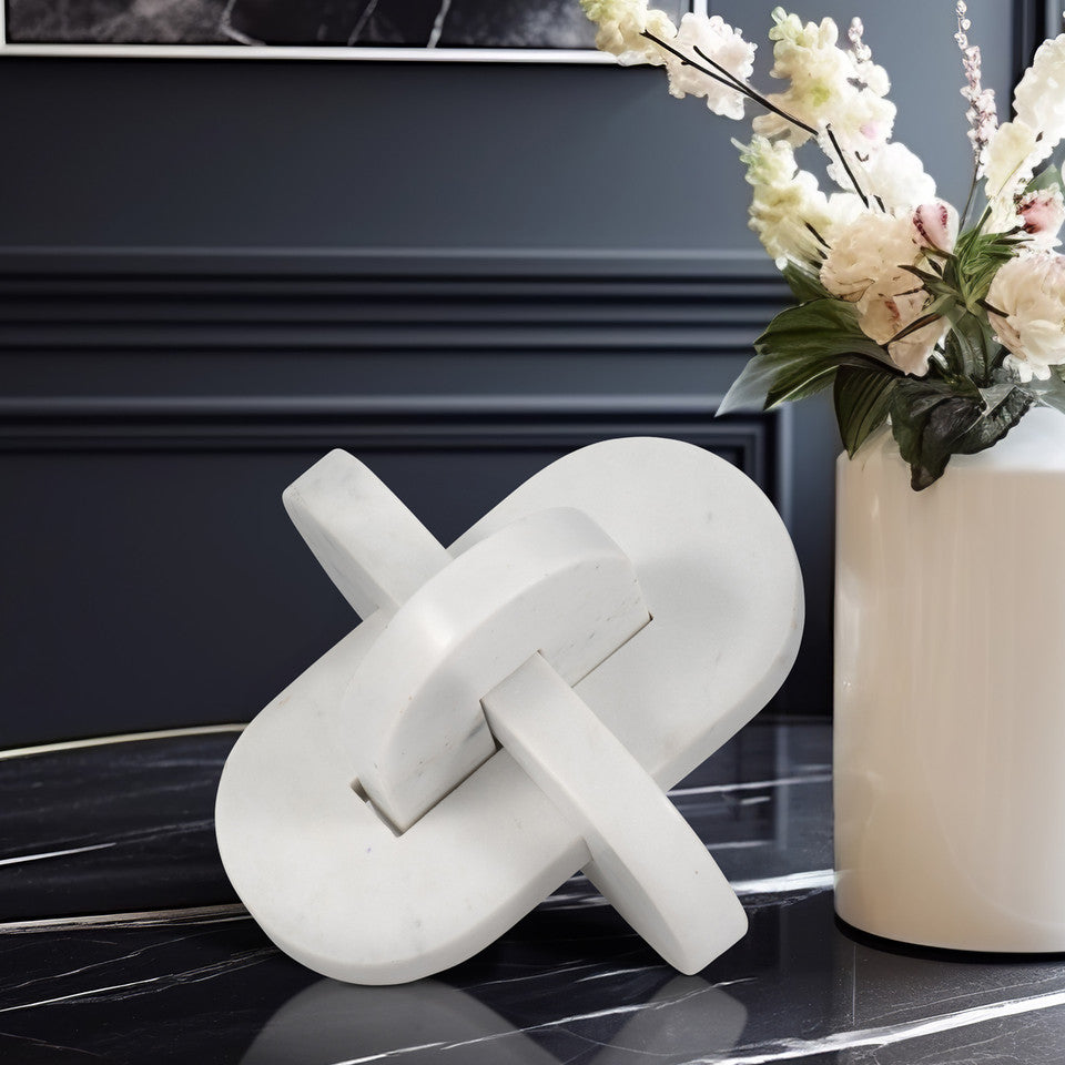 Liam Marble Knots White 9inch
