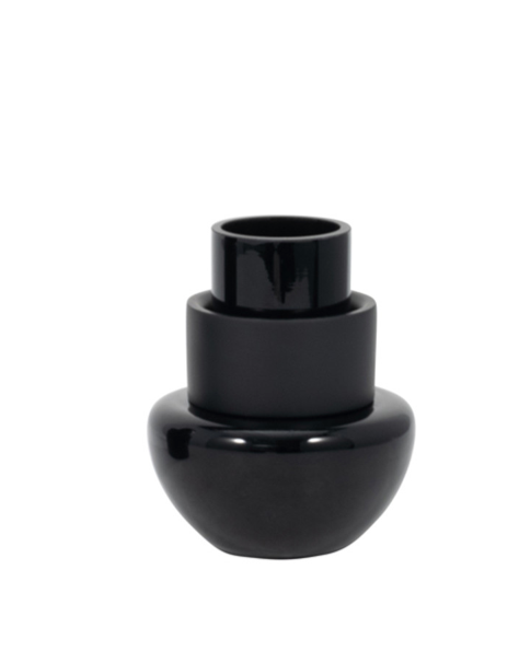 Eden Glass Vase Black 6inch S