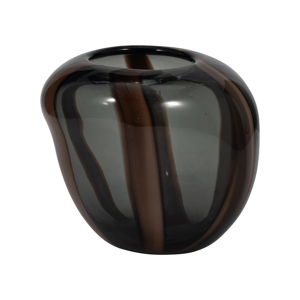 Bayle Glass Vase Brown 7inch S