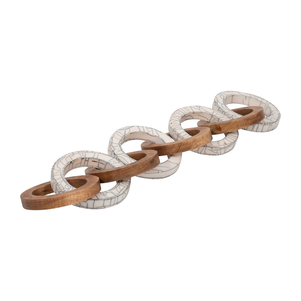 Wood and Resin Link Chain