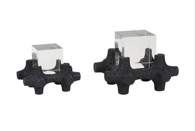 Barwa Objects With Crystal Cubes Black