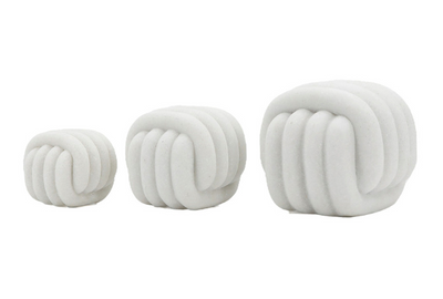 Huzzzah Decor Knot Object White