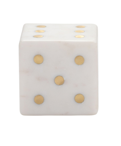 Mistry White Marble Dice