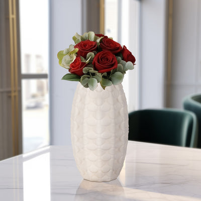 Alexander 3D Vase Ivory Beige 12inch