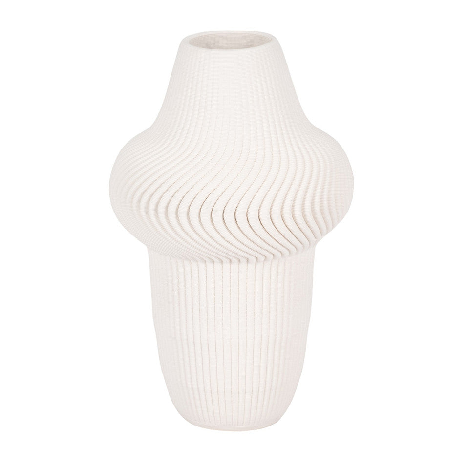 Antilles 3D Vase Ivory Beige 10inch