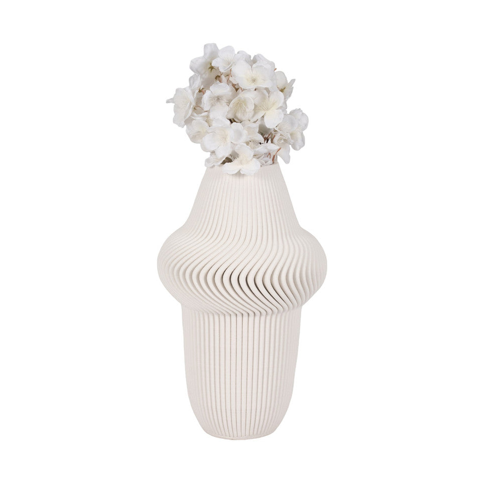 Antilles 3D Vase Ivory Beige 14inch