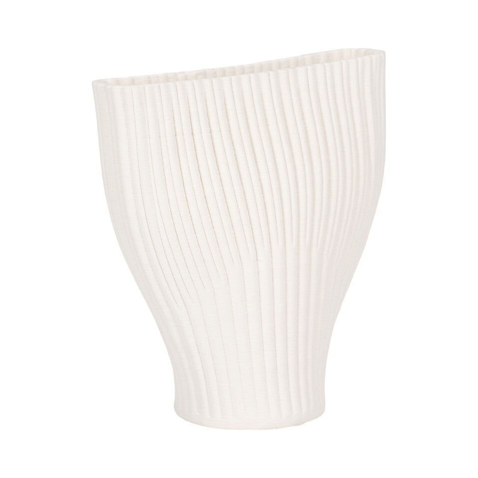 Bello 3D Vase Ivory Beige 9inch