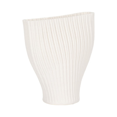 Bello 3D Vase Ivory Beige 9inch