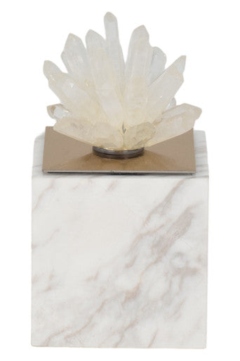 Julia Tall Crystal And Marble Block