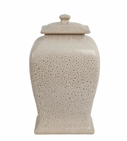 Townsend Small Lidded Jar, Beige 16in