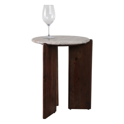 Somerset Marble And Wood Accent Table Multi 20in