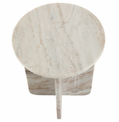 Somerset Marble And Wood Accent Table Multi 20in
