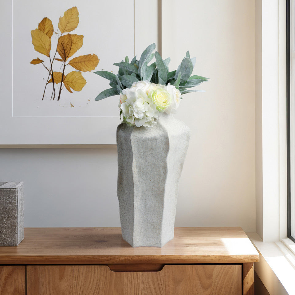 Delrio Large Porcelain Vase Gray 20 inch
