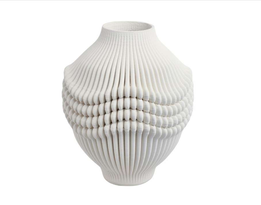 Coulter 3D Printed Porcelain Vase Ivory