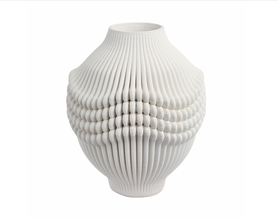 Coulter 3D Printed Porcelain Vase Ivory