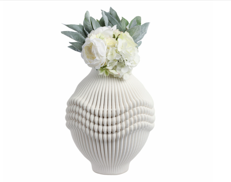 Coulter 3D Printed Porcelain Vase Ivory