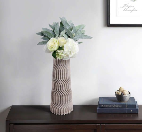 Shelvin Large 3d Printed Porcelain Vase Multi