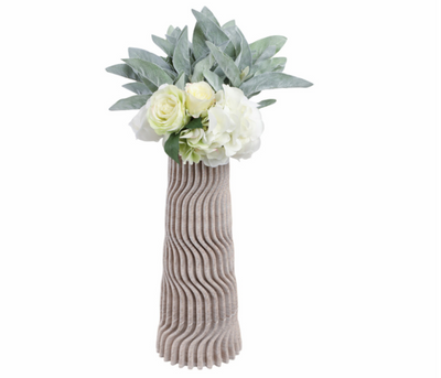 Shelvin Large 3d Printed Porcelain Vase Multi