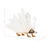 LAURIA QUARTZ CRYSTAL POINT HEDGEHOG, WHT/GLD