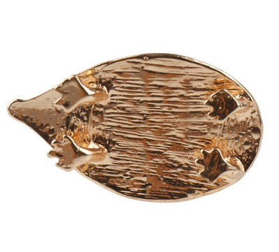 LAURIA QUARTZ CRYSTAL POINT HEDGEHOG, WHT/GLD