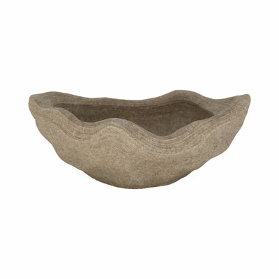 Flowood Brown Quartz Resin Bowl 16in