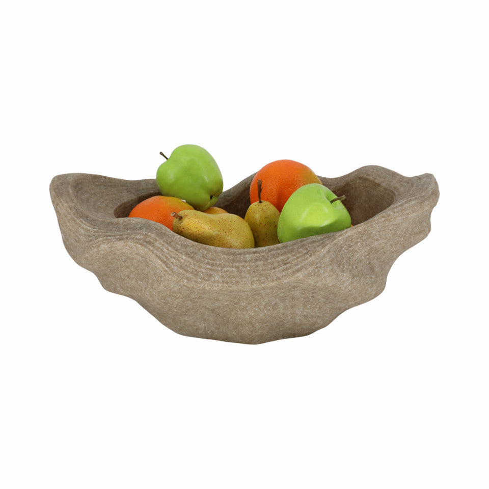 Flowood Brown Quartz Resin Bowl 16in