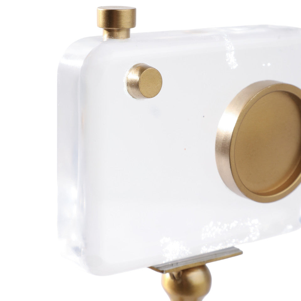 Bradford Acrylic And Brass Camera DCor