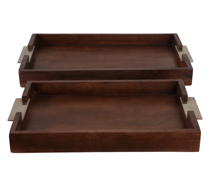 Doncaster Wood Tray Brown