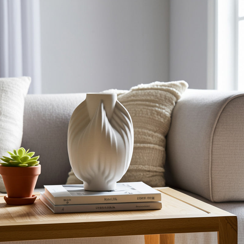Echo Vase 3D White L