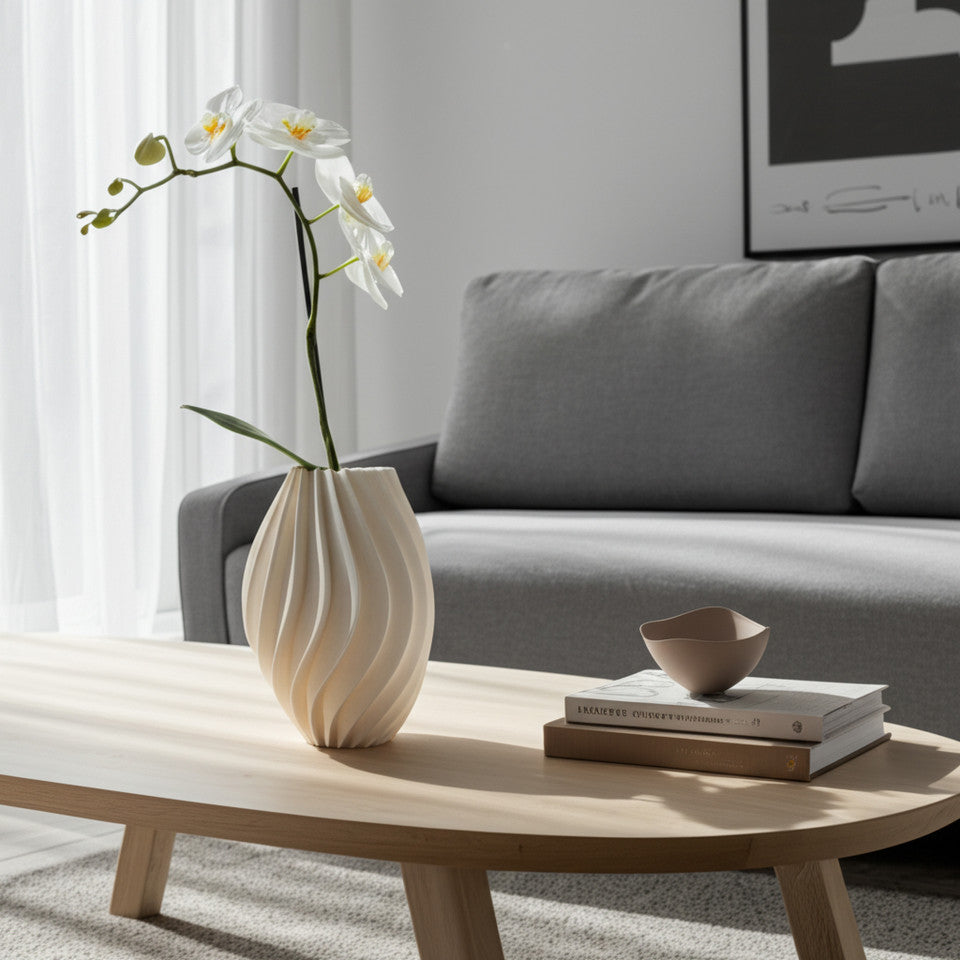 Ethereal Vase 3D White S