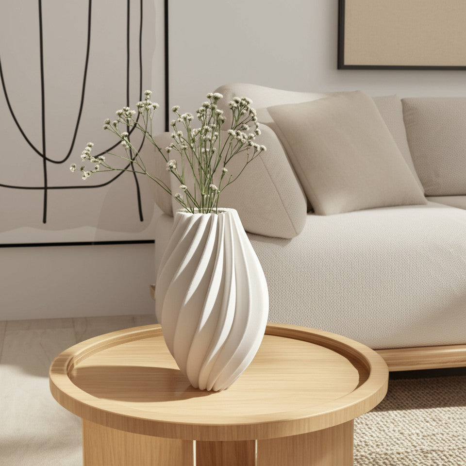 Ethereal Vase 3D White L