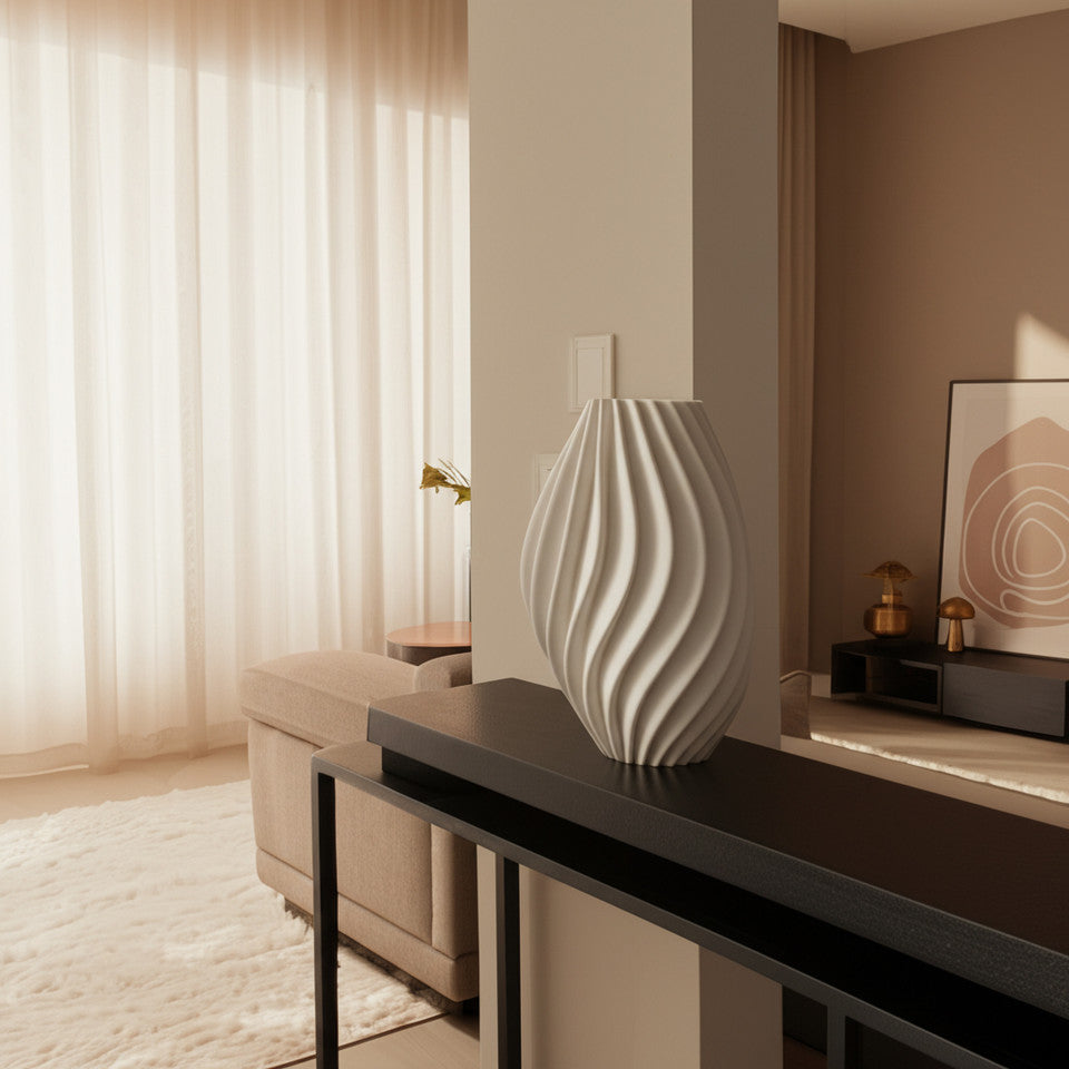 Ethereal Vase 3D White L