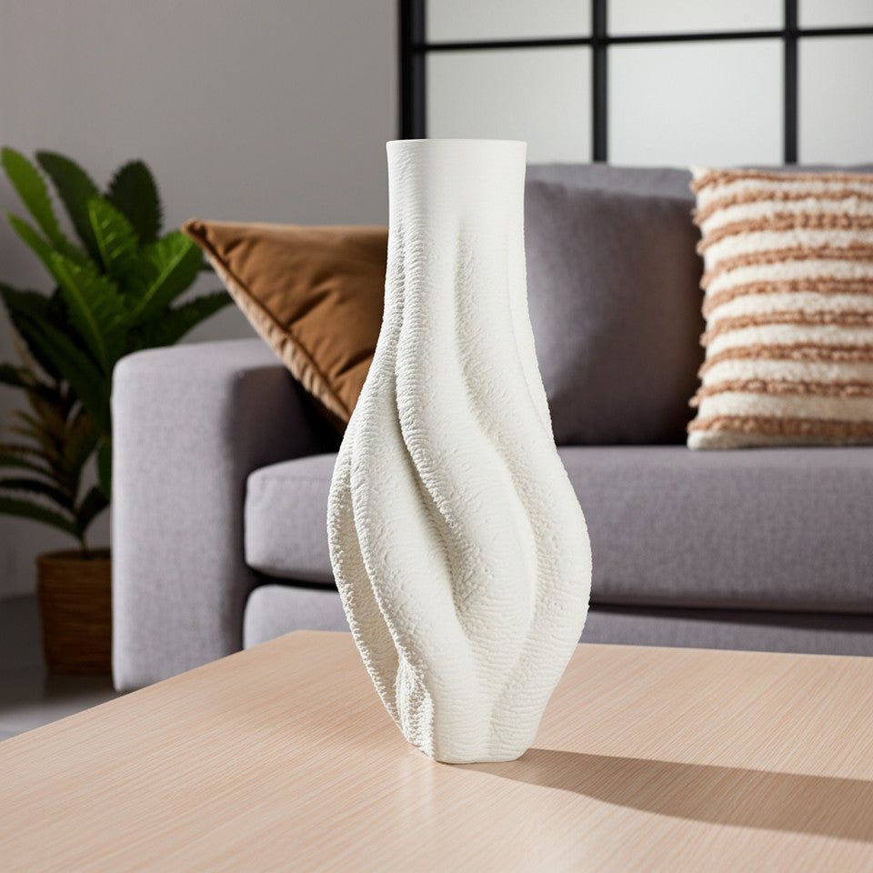 Equilibrium Printed Vase 3D White S