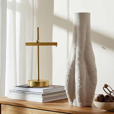 Equilibrium Printed Vase 3D White L