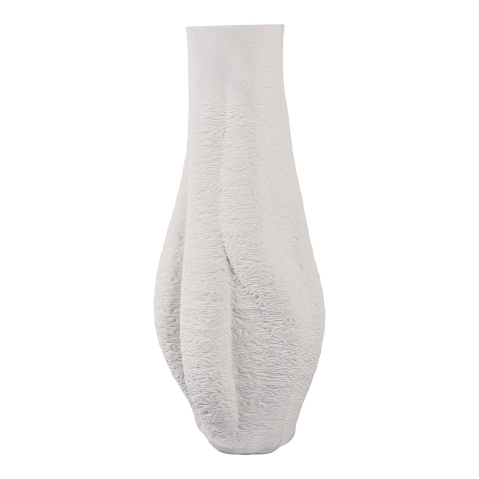 Equilibrium Printed Vase 3D White L
