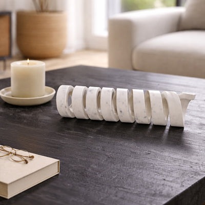 Louvine Carved Marble Spiral Statuary