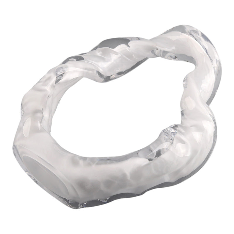 Sidon Small White Glass Sculpture