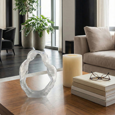 Sidon Small White Glass Sculpture