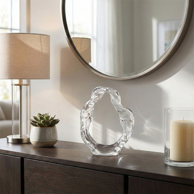 Sidon Small White Glass Sculpture