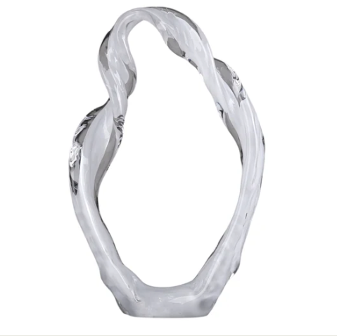 Sidon Large White Glass Sculpture