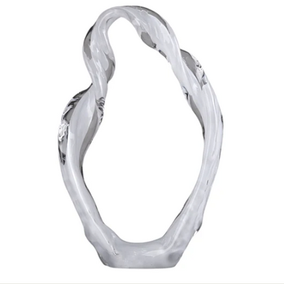 Sidon Large White Glass Sculpture